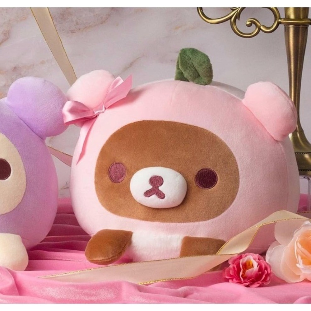 San-X Rilakkuma Peach Costume Plush Pink Fruit Series US10266 New with Tags
